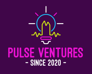 Neon Pulse Lightbulb logo