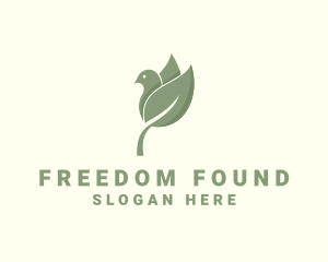 Freedom Leaf Bird logo design