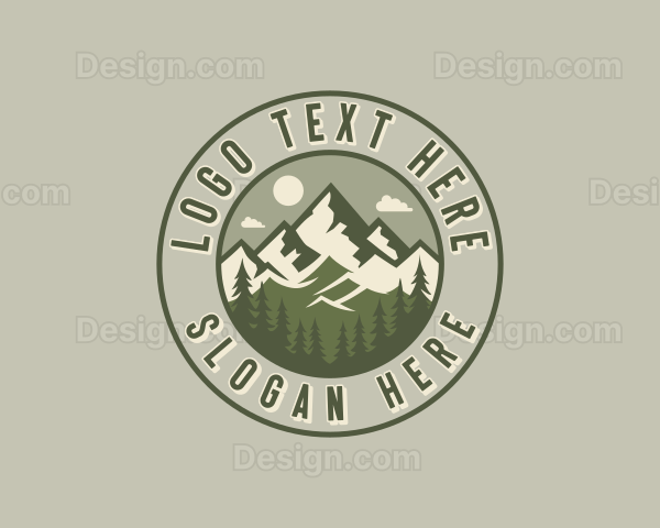 Mountain Hiking Summit Logo