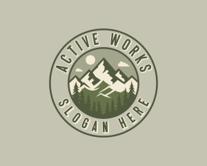 Mountain Hiking Summit logo design