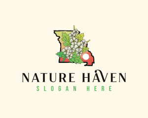 Missouri Hawthorn Blossom Flower Logo