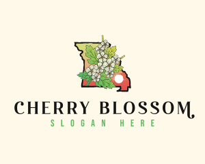 Missouri Hawthorn Blossom Flower logo design