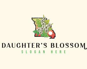 Missouri Hawthorn Blossom Flower logo design