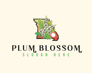 Missouri Hawthorn Blossom Flower logo design