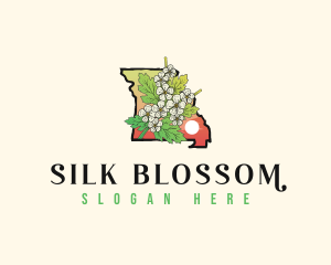 Missouri Hawthorn Blossom Flower logo design