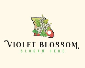 Missouri Hawthorn Blossom Flower logo design