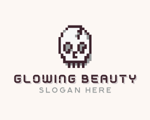 Skull Pixel Logo