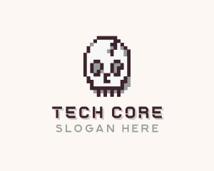 Skull Pixel Logo