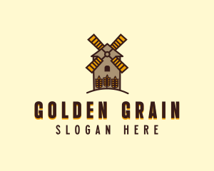 Wheat Crops Farmer logo design