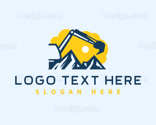 Excavator Demolition Digging Logo