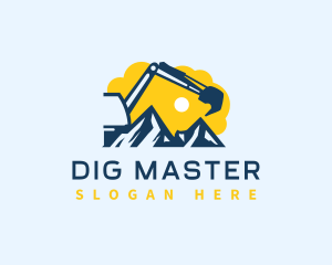 Excavator Demolition Digging logo design