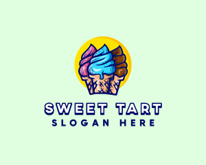 Ice Cream Dessert Sundae logo design