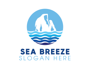 Antarctica Sea Iceberg logo design