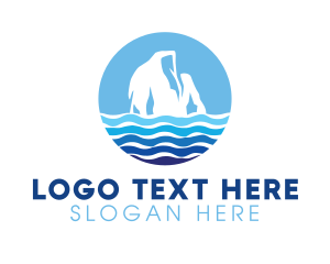 Tall - Antarctica Sea Iceberg logo design