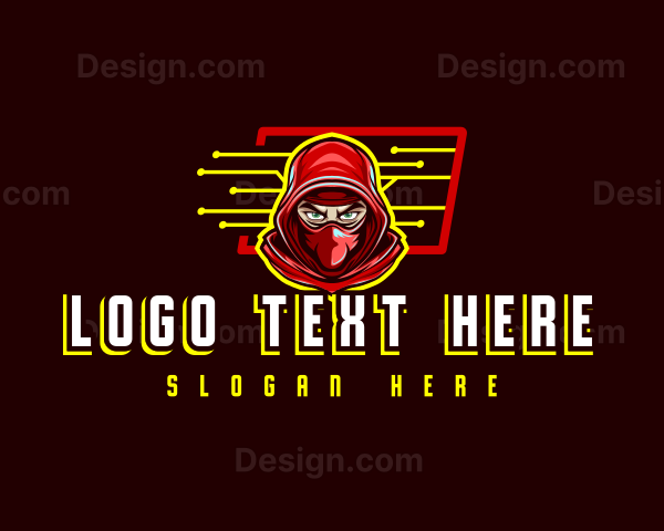 Cyber Hacker Ninja Logo