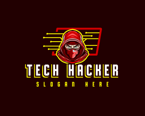 Cyber Hacker Ninja logo design