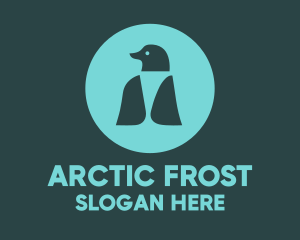 Blue Penguin Silhouette logo design