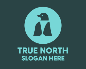 Blue Penguin Silhouette logo design