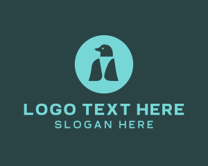 Blue Penguin Silhouette logo