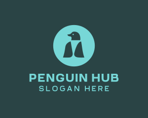 Blue Penguin Silhouette logo