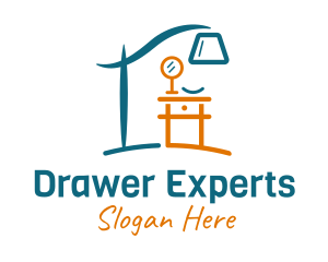 Modern Lamp Drawer logo design