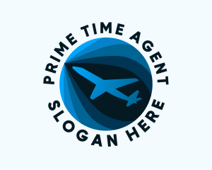 Blue Airplane Tour  logo design