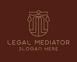 Law Scale Notary logo design