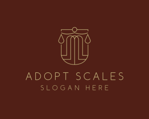 Law Scale Notary logo design