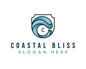 Beach Surfing Wave logo