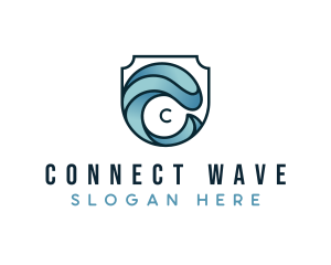 Beach Surfing Wave logo design