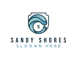 Beach Surfing Wave logo design