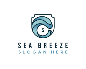 Beach Surfing Wave logo design