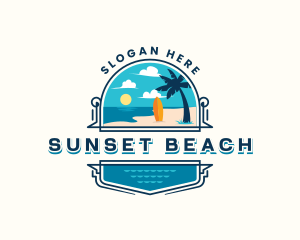 Beach Resort Vacation logo design