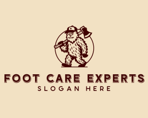 Bigfoot Axe Carpentry logo design