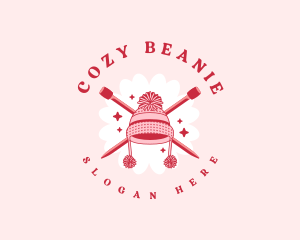 Beanie Hat Knitting logo design