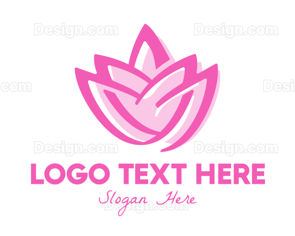 Pink Lotus Flower Logo