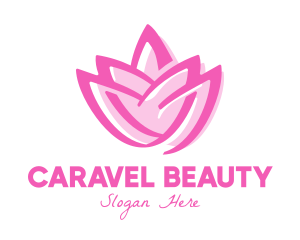 Pink Lotus Flower logo design