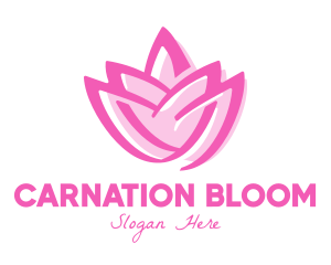 Pink Lotus Flower logo design