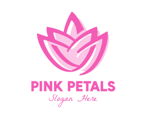 Pink Lotus Flower logo design