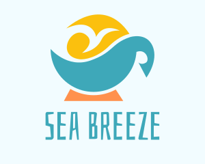 Sun Bird Sea Cup logo design