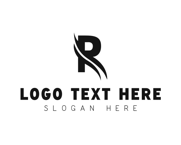 Construction Company Swoosh Letter R logo