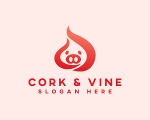 Flame Pig Restaurant logo design