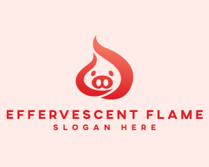 Flame Pig Restaurant logo design