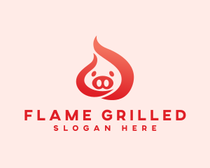 Flame Pig Restaurant logo design