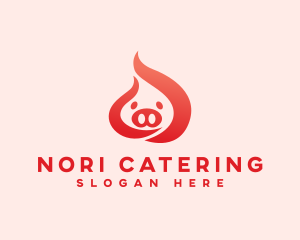 Flame Pig Restaurant logo design