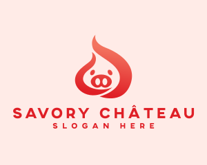 Flame Pig Restaurant logo design