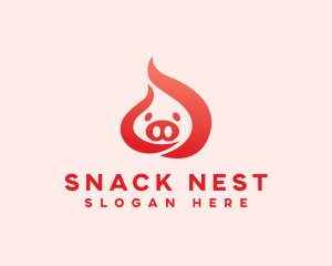 Flame Pig Restaurant logo design