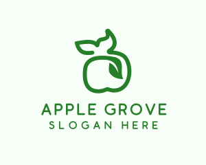 Leaf Apple Farm logo design