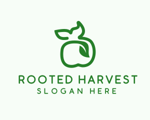 Leaf Apple Farm logo design