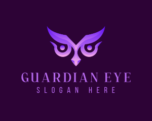 Intelligence Owl Eyes logo design